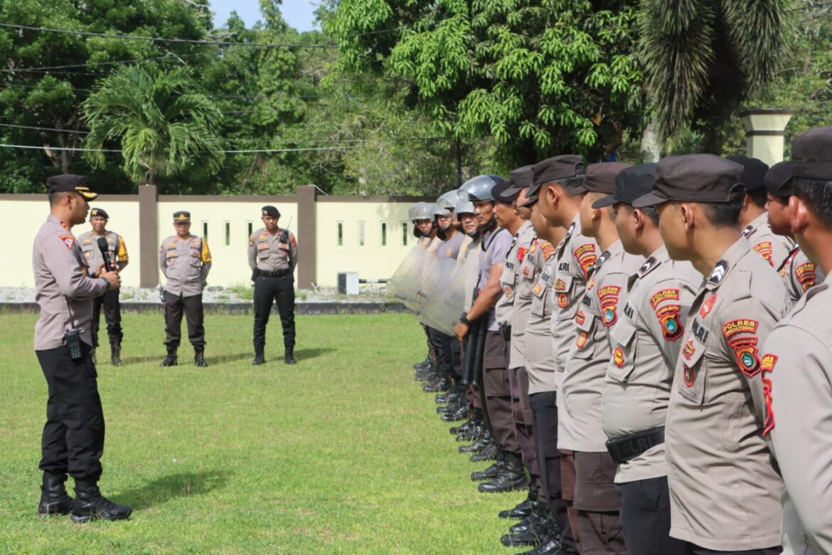 Latihan Kerangka Dalmas Polres Bangka Tengah Tingkatkan Kesiapan Pengendalian Massa