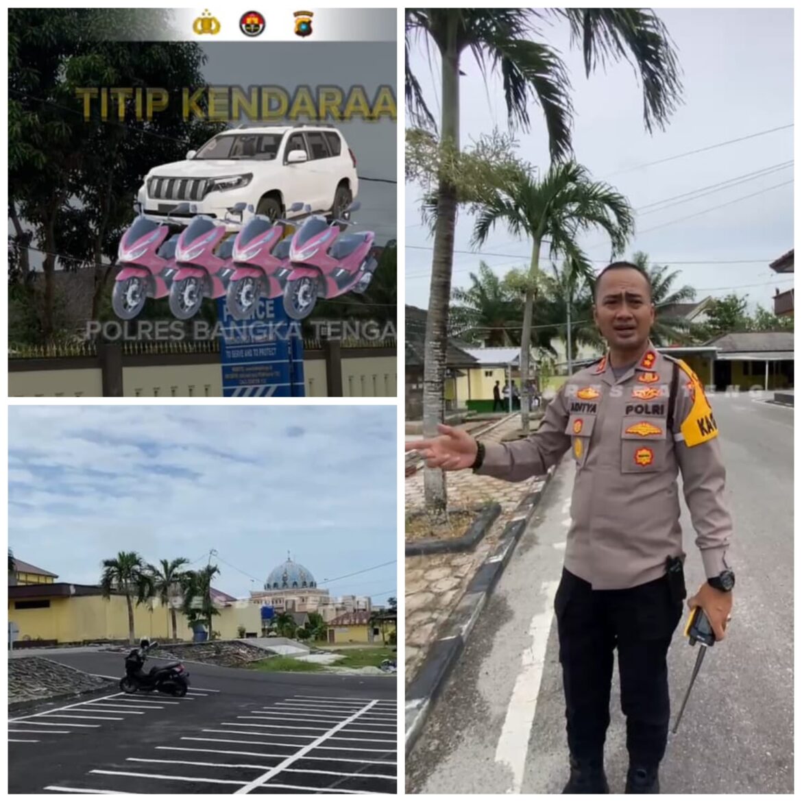 Kapolres Bangka Tengah Buka Layanan Penitipan Kendaraan Gratis Selama Mudik Selama Merayakan Idul Fitri
