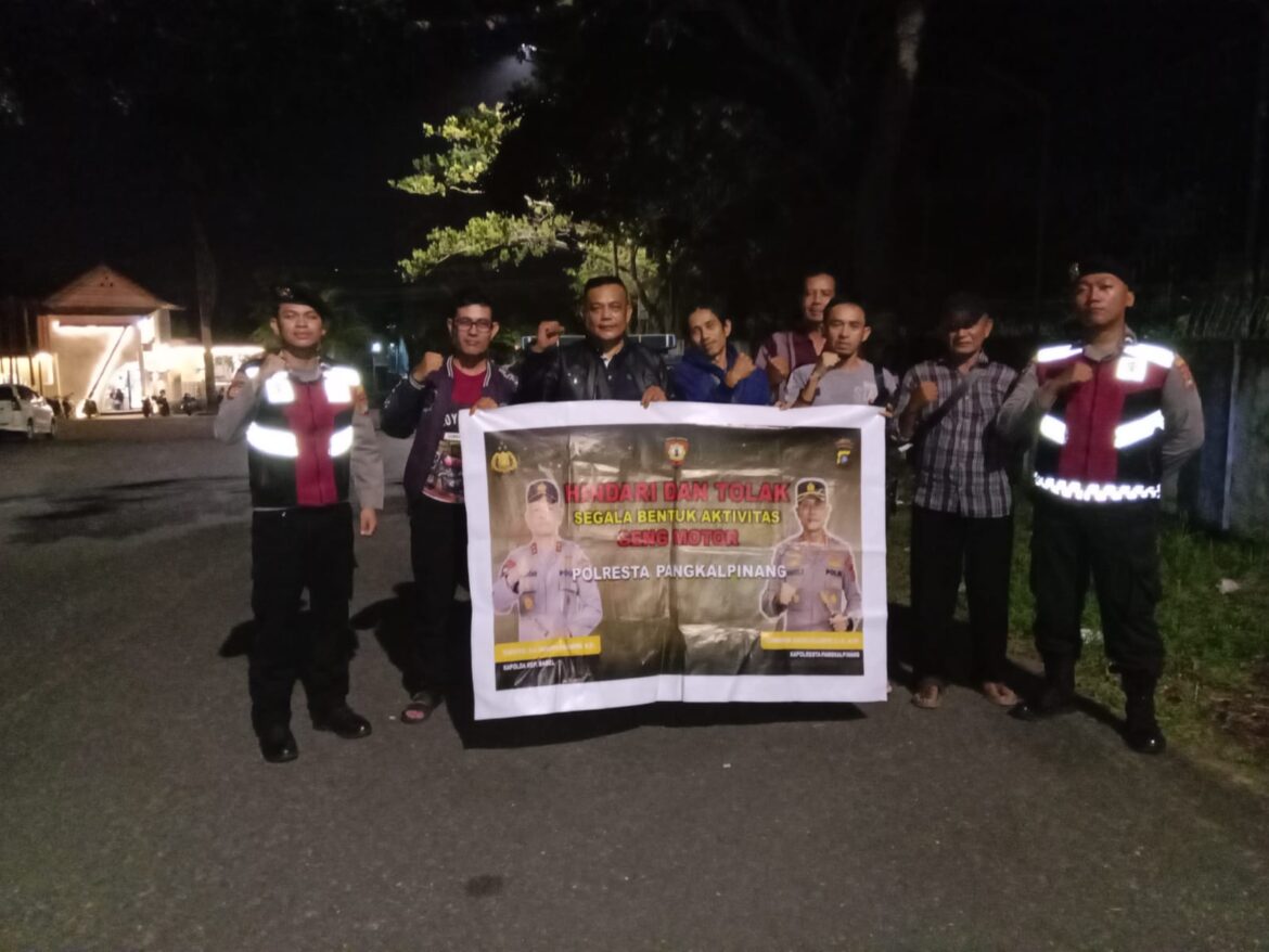 Polres Pangkalpinang dan Tim 9 Jejak Kasus Tolak Aktivitas Geng Motor di Wilayah Hukum Kota Pangkalpinang