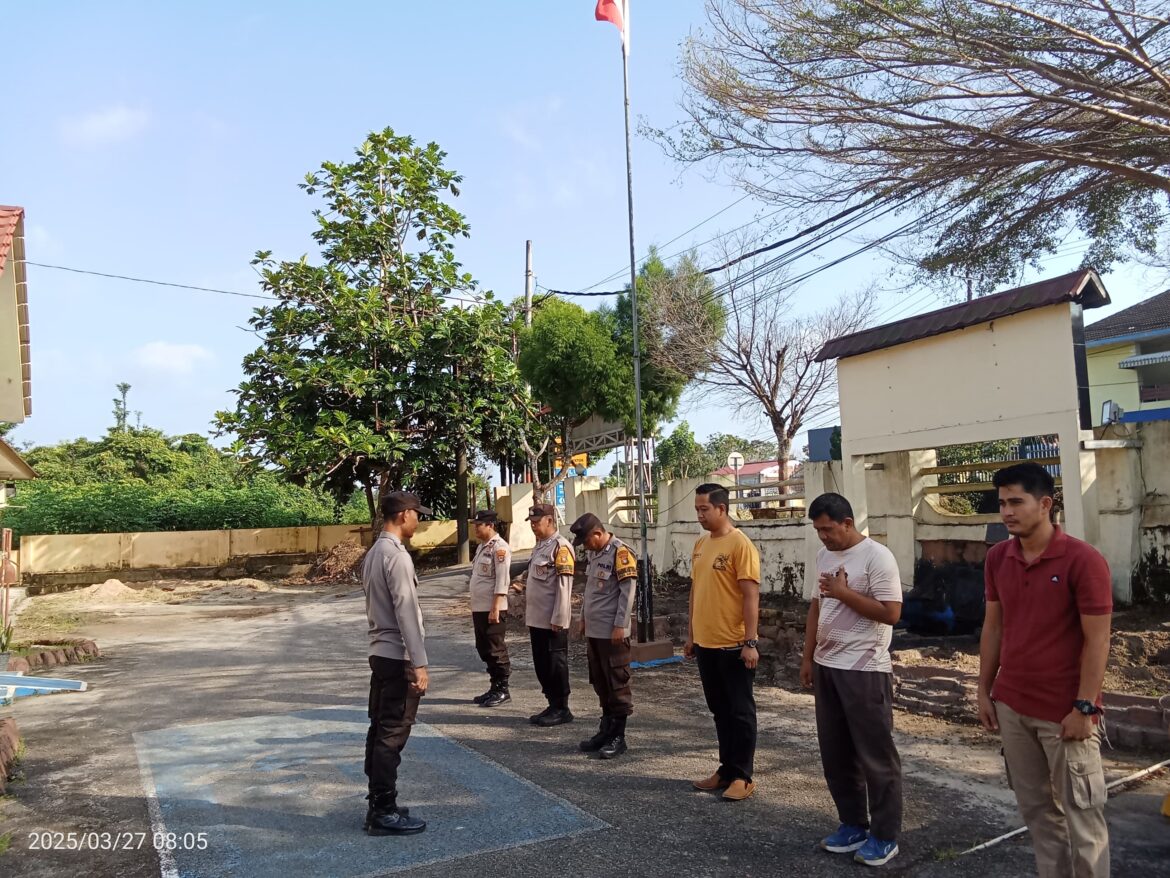 Polsek Pangkalan Baru Gelar Apel Rutin Jelang Lebaran untuk Pastikan Kesiapan Personel  