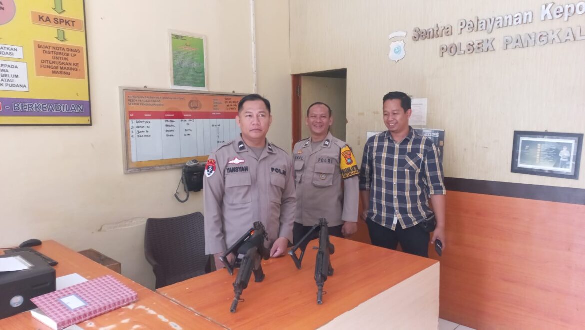 Polsek Pangkalanbaru Gelar Pengecekan Senjata Api dan Kesigapan Personel, Ditinjau Langsung oleh Kanit Intelkam