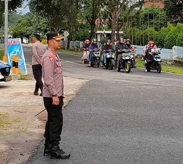 Kapolres Bangka Barat Turun Langsung Dalam Kegiatan Strong Point,Guna Kelancara Arus Lalu Lintas