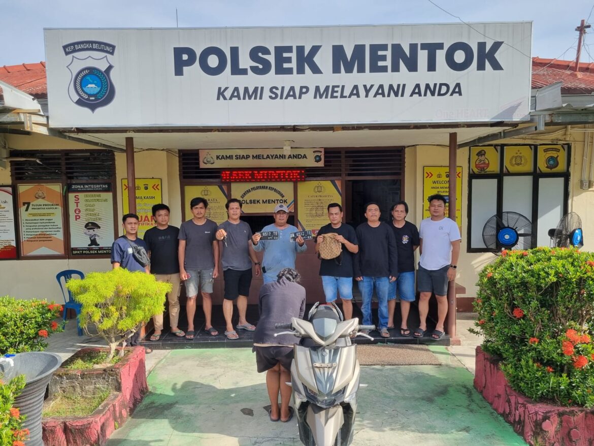 Respon Cepat tim gabungan Polres Bangka Barat dan Polsek Muntok, Pelaku Curanmor di Pantai Teluk Inggris Berhasil Diamankan