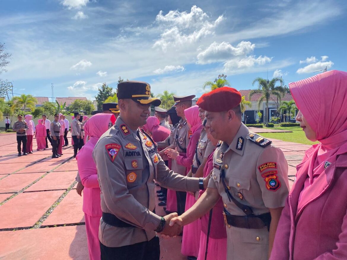 Upacara Sertijab Perwira Polres Bangka Barat, AKBP Pradana: Mutasi Bukan Hal Biasa, Tapi Penajaman Kinerja