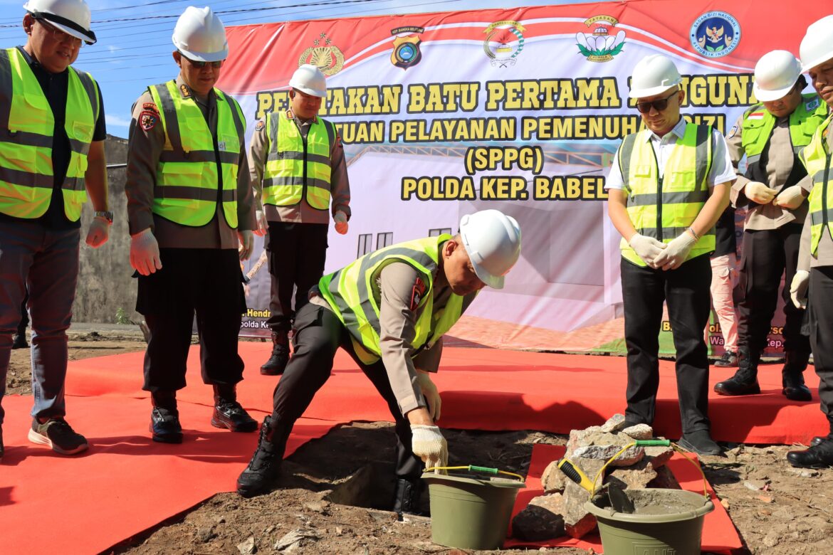 *Dukung Program Makanan Bergizi, Polda Babel Groundbreaking Pembangunan SPPG*