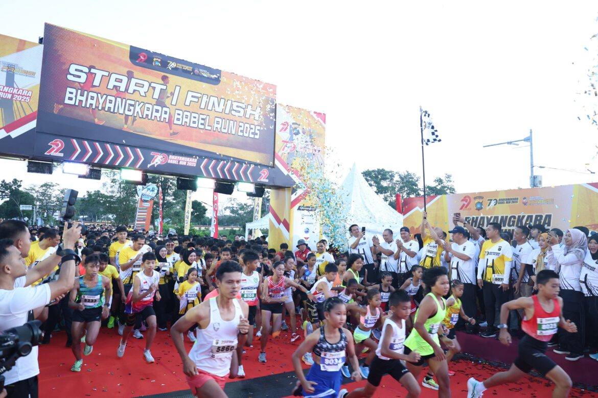 *Kapolda Hingga Gubernur Babel Lepas 3.002 Peserta Bhayangkara Babel Run 2025*