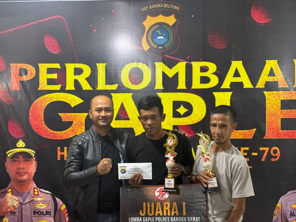 Final Lomba Gaple Polres Bangka Barat Meriah, Semarak Peringatan Hari Bhayangkara ke-79