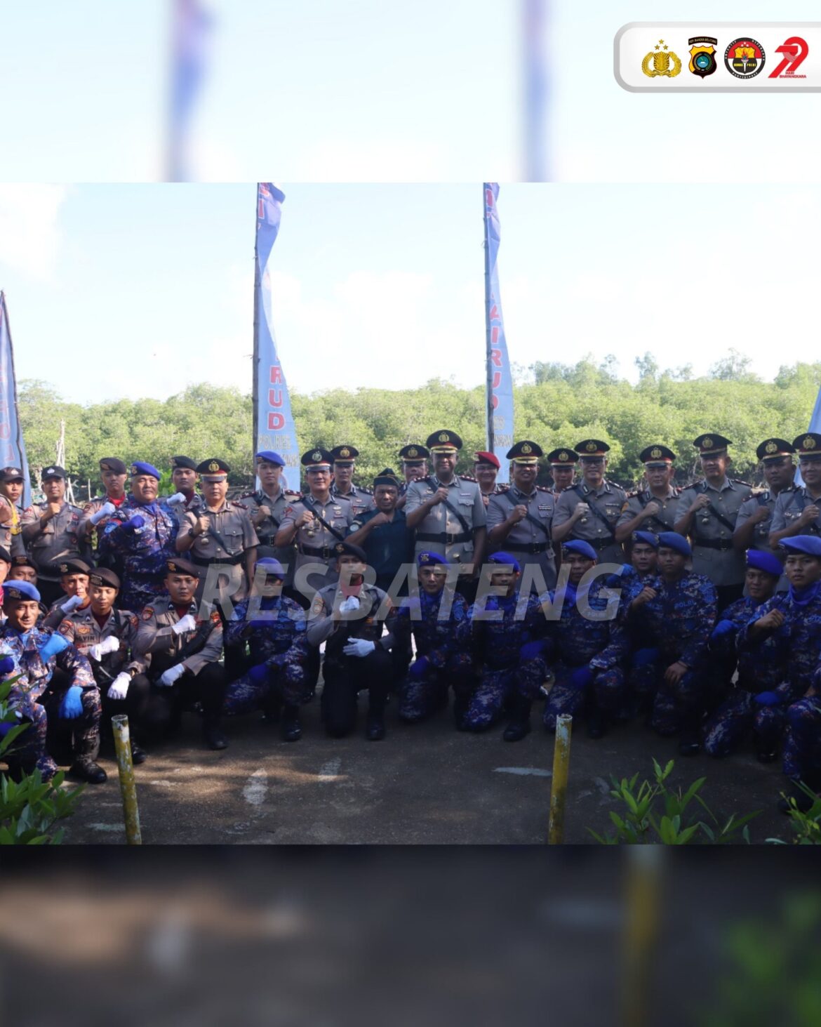 *Polres Bangka Tengah Gelar Tabur Bunga di Dermaga Penyeberangan Desa Kurau Peringati Hari Bhayangkara ke-79*