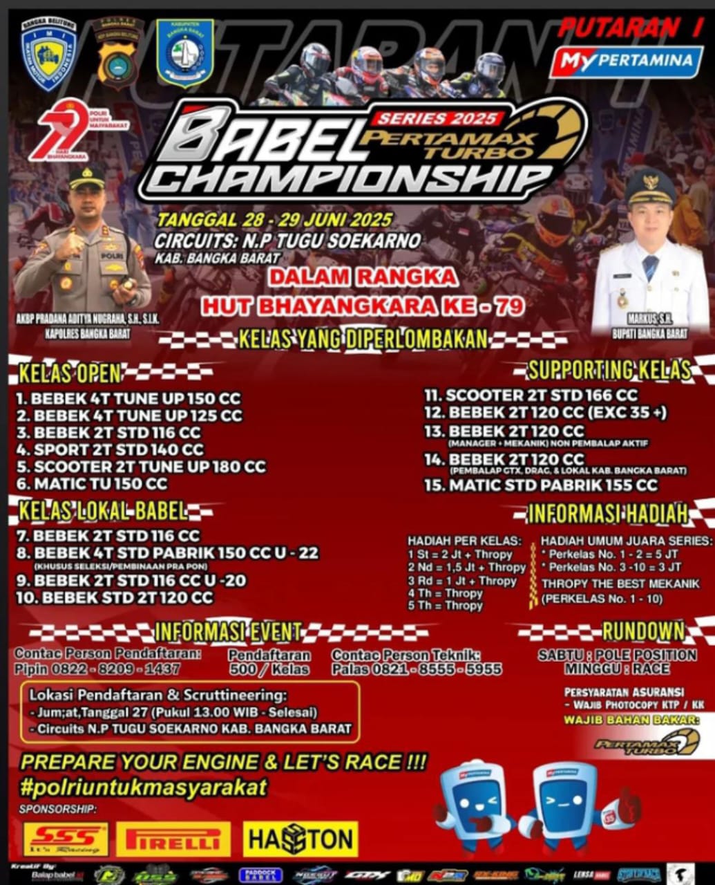 Road Race Babel Pertamax Turbo Championship Series I: Semarak Hari Bhayangkara ke-79 Polres Bangka Barat 