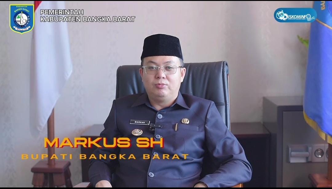 *BUPATI BANGKA BARAT BERIKAN UCAPAN DIRGAHAYU POLRI KE 79*