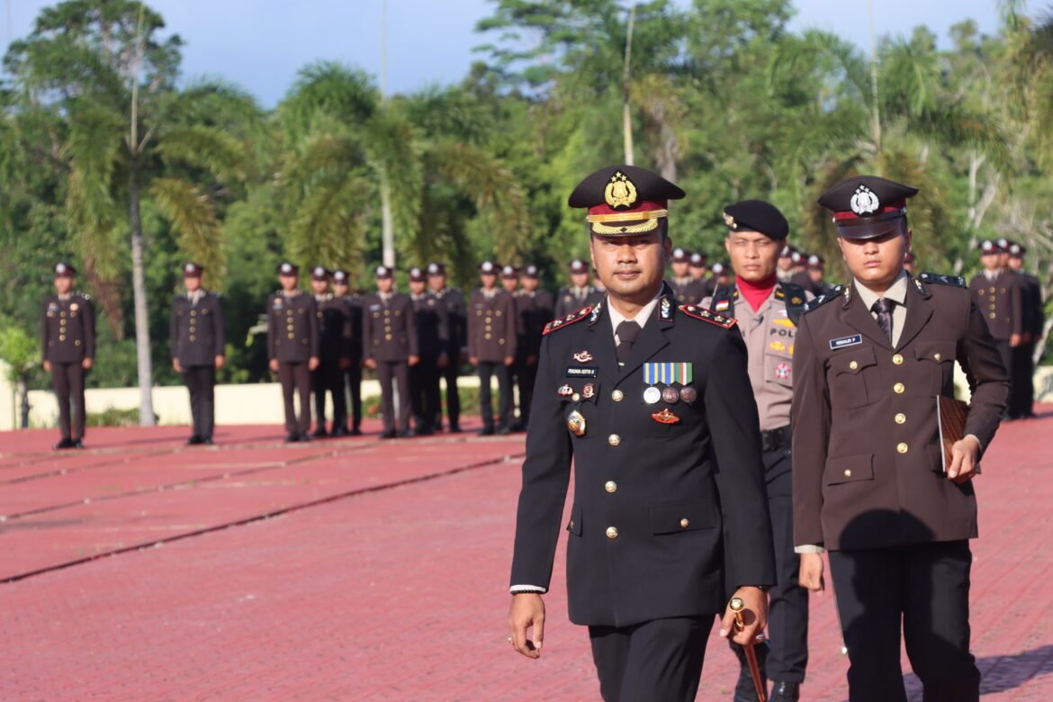 Upacara Hari Bhayangkara ke-79 di Polres Bangka Barat Berjalan Khidmat dan Lancar