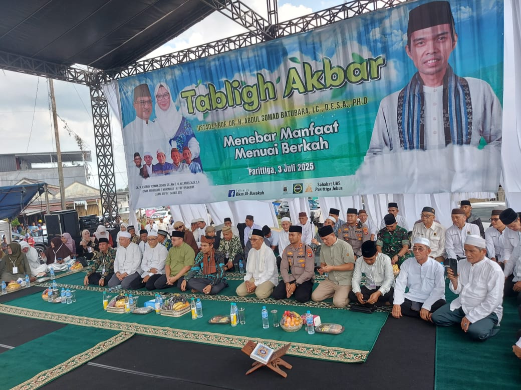 POLRES BANGKA BARAT BERHASIL AMANKAN KEGIATAN TABLIGH AKBAR USTAD ABDUL SOMAD DI MASJID ALBAROKAH DESA PUPUT DENGAN AMAN DAN LANCAR