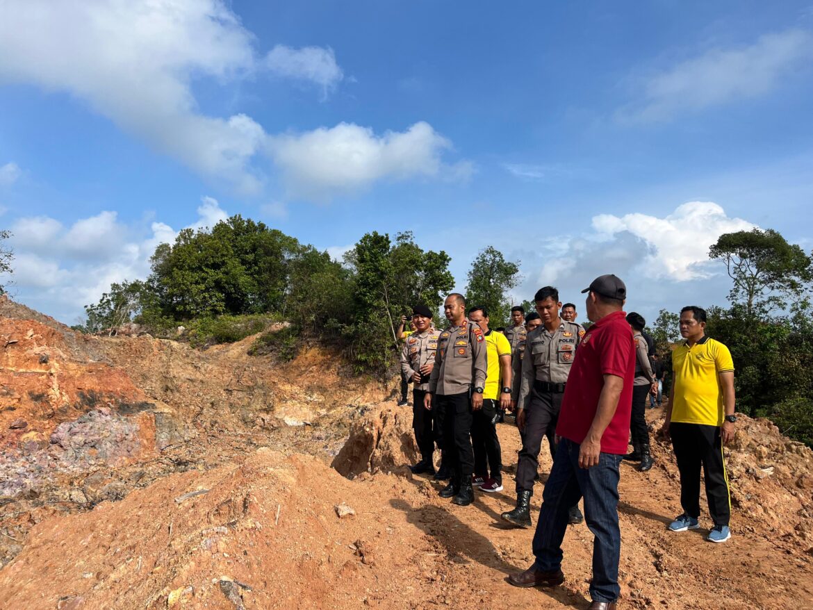 Kapolres Bangka Barat Pimpin Langsung Penertiban Tambang Ilegal di Kawasan Kantor Pemda