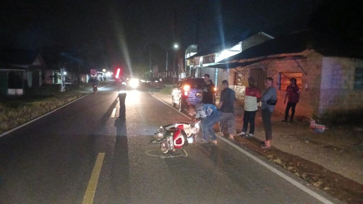 Polisi Sigap Tindaklanjut, Kecelakaan Lalu Lintas di Jalan Raya Mentok-Pangkalpinang Desa Plangas