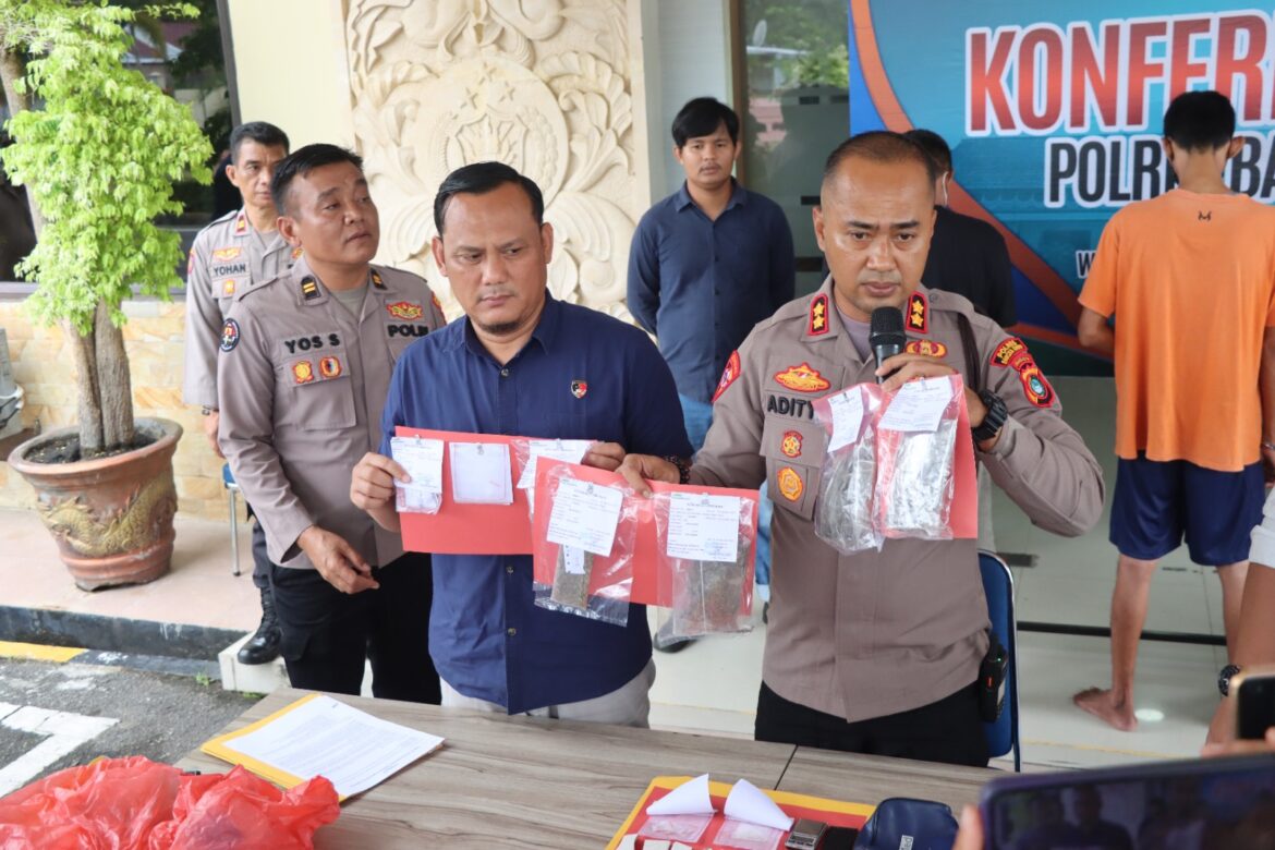 Konferensi Pers: Polres Bangka Barat Ungkap Dua Kasus Narkotika di Mentok, Tiga Pelaku Diamankan