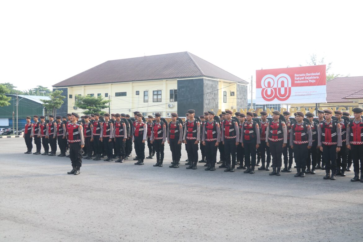 *Dit Samapta Polda Babel Kerahkan Ratusan Personel BKO, Amankan Pilkada Ulang Di Pangkalpinang dan Bangka*
