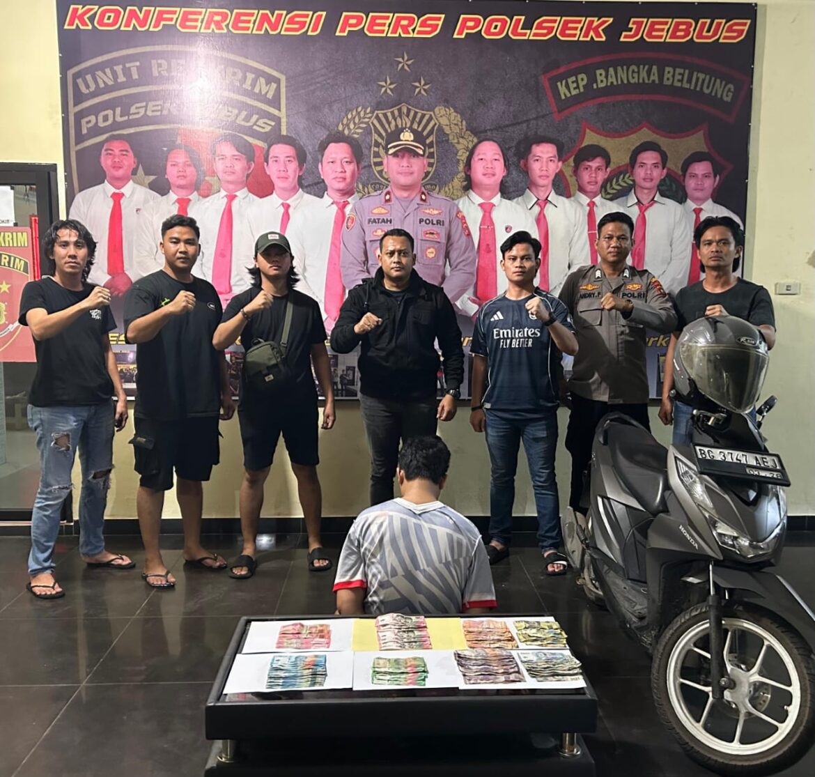 Polsek Jebus Polres Bangka Barat Tangkap Pengedar Uang Palsu, Diungkap dalam Hitungan Jam